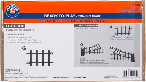 Lionel kisvasút egyenes sín Ready To Play Straight Track Pack