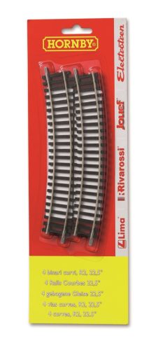 Hornby 4 CURVED RAILS 22,5° 1:76