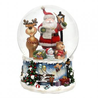 Hógömb XXL Télapó és Rudolf