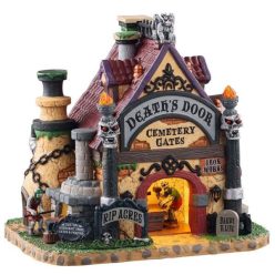   Lemax death's door cemetery gates, b/o led Spooky Town 2020