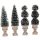 Lemax cone-shaped & sculpted topiaries s/4 General 2003
