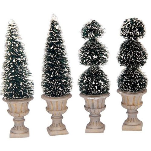 Lemax cone-shaped & sculpted topiaries s/4 General 2003