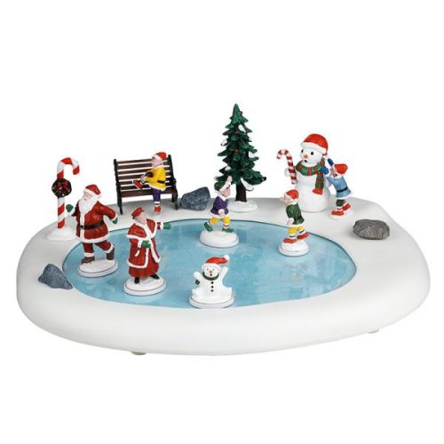 Lemax northern lights skating pond Santa's Wonderland 2025
