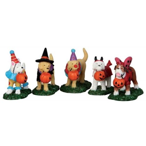 Lemax trick or treating dogs s/5 Spooky Town 2015