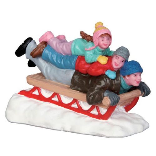 Lemax sledding with dad General 2015