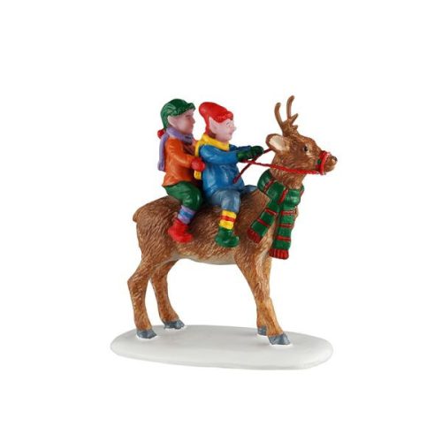 Lemax reindeer rides Santa's Wonderland 2025