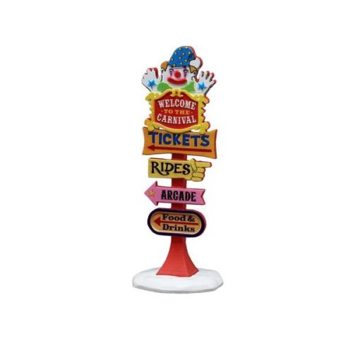 Lemax carnival welcome sign Carnival 2025