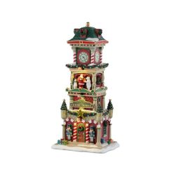   Lemax the village square clock tower Santa's Wonderland 2025
