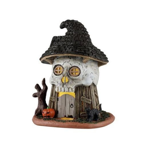 Lemax witch's skull hut Spooky Town 2026