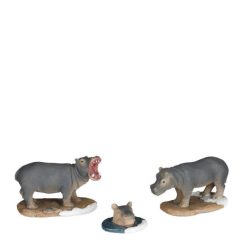 Luville General Hippopotamus family 3 stuks