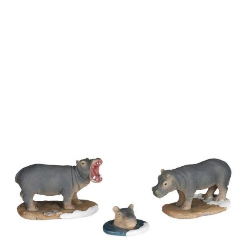 Luville General Hippopotamus family 3 stuks