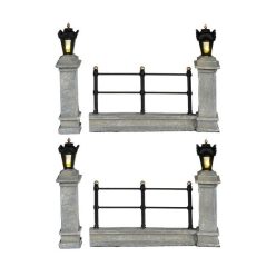 Luville General Fence grey lighted 4 pieces