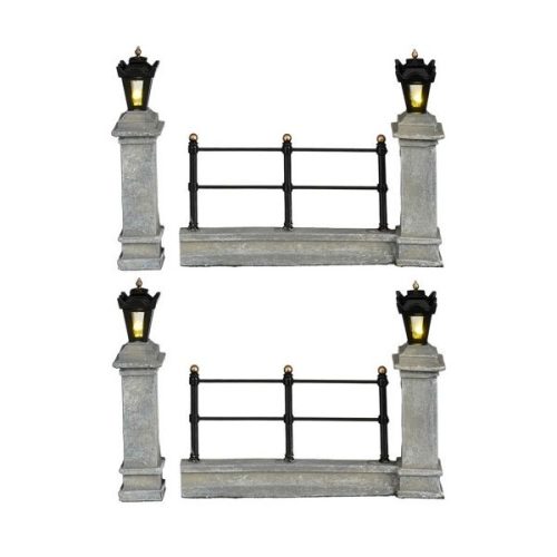 Luville General Fence grey lighted 4 pieces