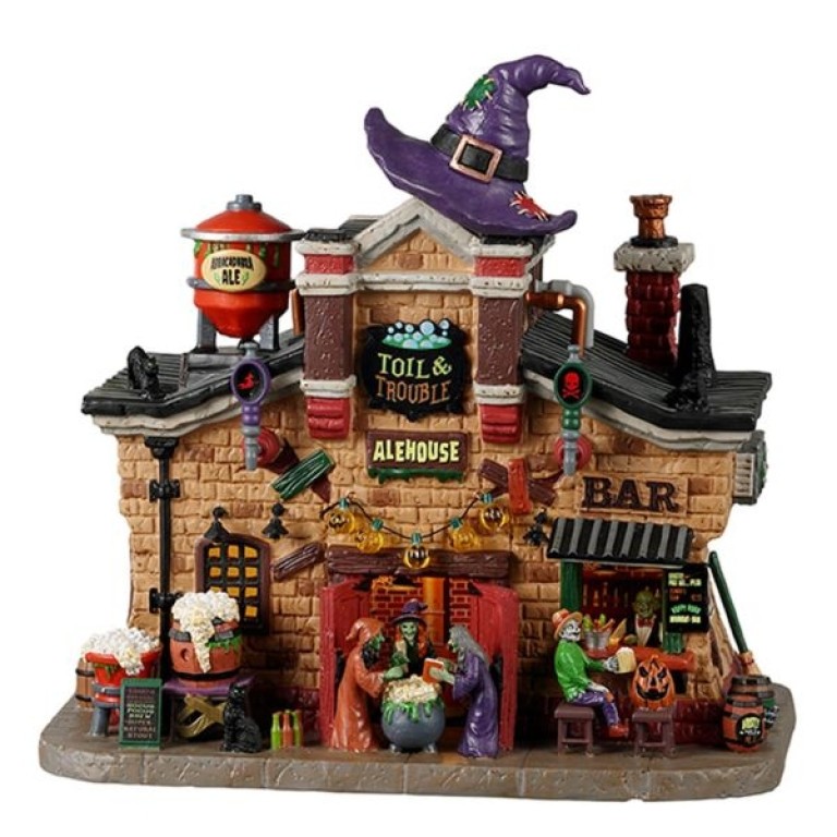 Lemax toil & trouble alehouse Spooky Town